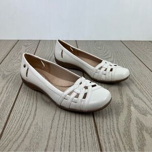 LifeStride Women's Diverse Woven Vamp Slip-on Flats 8M White Sand $65